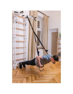 Drabinka gimnastyczna z regulowanym metalowym drążkiem 731w benchk 2