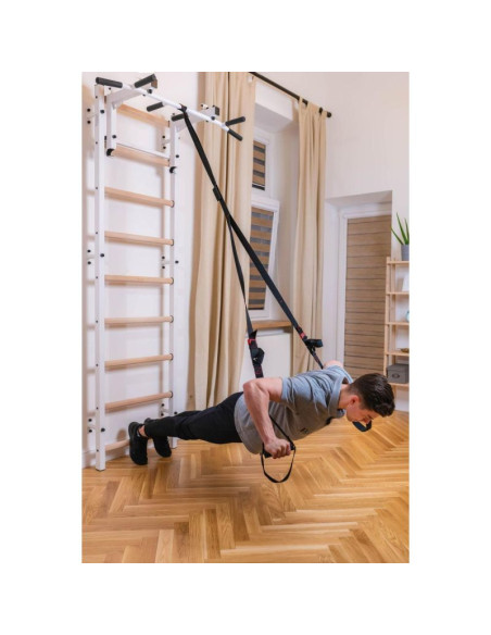 Drabinka gimnastyczna z regulowanym metalowym drążkiem 731w benchk