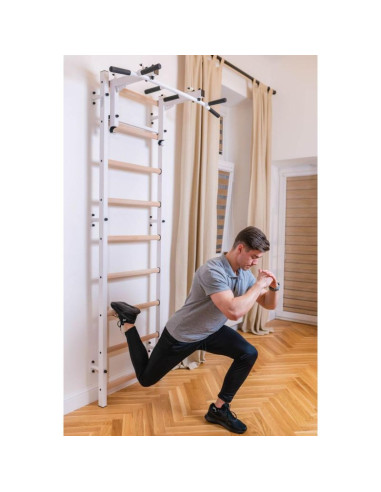 Drabinka gimnastyczna z regulowanym metalowym drążkiem 731w benchk