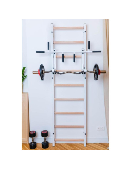 Drabinka gimnastyczna z regulowanym metalowym drążkiem 731w benchk