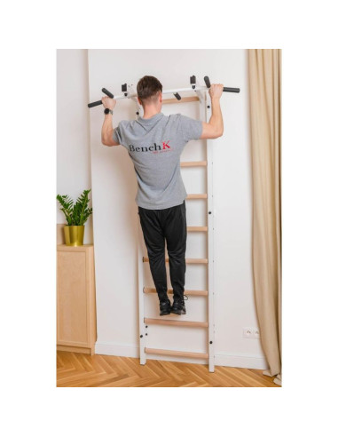 Drabinka gimnastyczna z regulowanym metalowym drążkiem 731w benchk