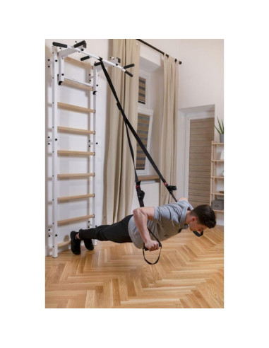 Drabinka gimnastyczna z regulowanym metalowym drążkiem 731w benchk