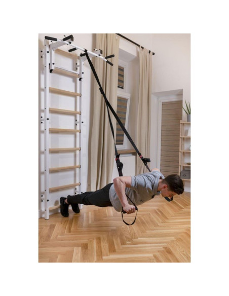 Drabinka gimnastyczna z regulowanym metalowym drążkiem 731w benchk