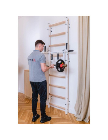 Drabinka gimnastyczna z regulowanym metalowym drążkiem 731w benchk