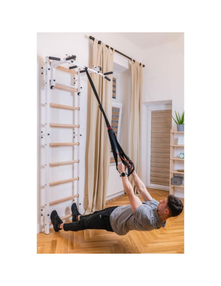 Drabinka gimnastyczna z regulowanym metalowym drążkiem 731w benchk