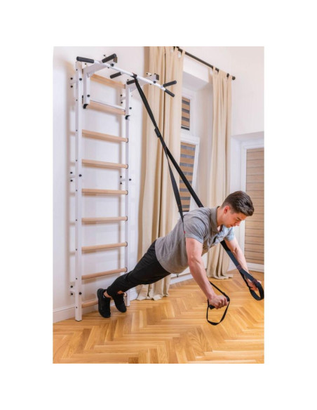 Drabinka gimnastyczna z regulowanym metalowym drążkiem 731w benchk