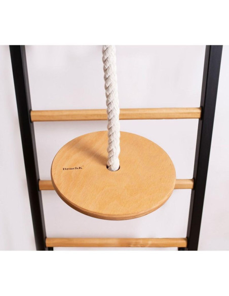 Drabinka gimnastyczna drewniano metalowa z drewnianym drążkiem i akcesoriami benchk 221b a076