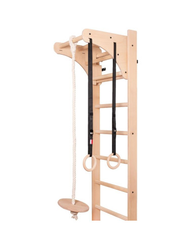 Drabinka z drewnianym drążkiem i akcesoriami benchk 111+a204