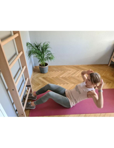 Drabinka z drewnianym do podciągania z biurkiem benchk 112