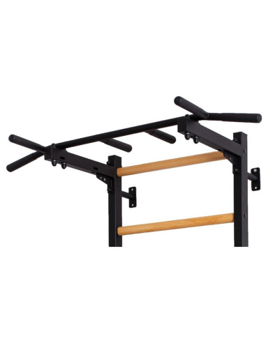 Drabinka gimnastyczna drewniano metalowa z metalowym drążkiem benchk 721b