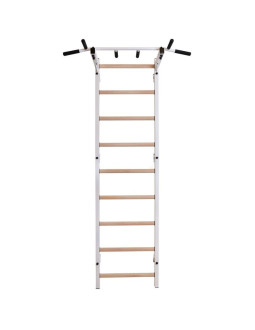 Drabinka gimnastyczna drewniano metalowa z metalowym drążkiem benchk 721w 2