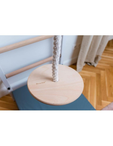 Drabinka gimnastyczna drewniano metalowa z drewnianym drążkiem i akcesoriami benchk 211w a204