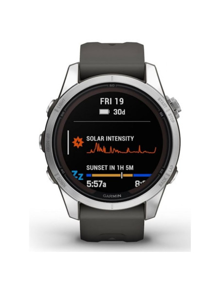 Zegarek sportowy garmin fenix 7s pro solar silver ss grapphite