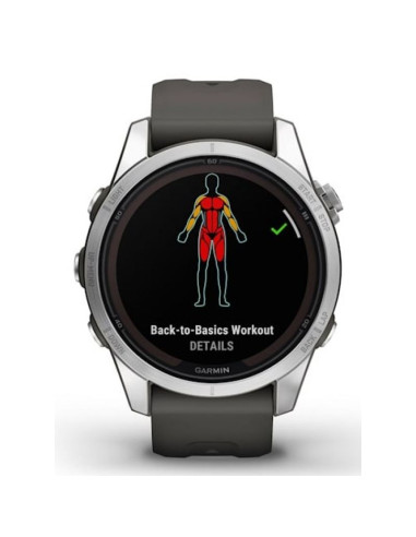 Zegarek sportowy garmin fenix 7s pro solar silver ss grapphite
