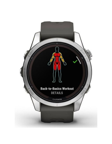 Zegarek sportowy garmin fenix 7s pro solar silver ss grapphite