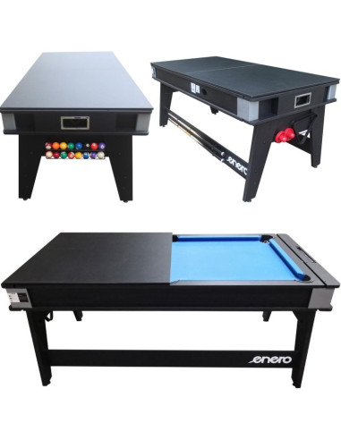 Stół do multigier 4w1 bilard tenis stołowy cymbergaj stół jadalny 189x94,1x81,3cm enero