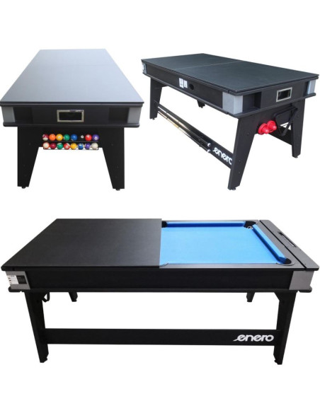 Stół do multigier 4w1 bilard tenis stołowy cymbergaj stół jadalny 189x94,1x81,3cm enero