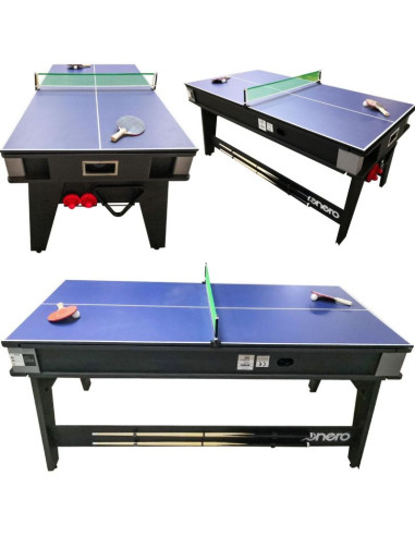 Stół do multigier 4w1 bilard tenis stołowy cymbergaj stół jadalny 189x94,1x81,3cm enero