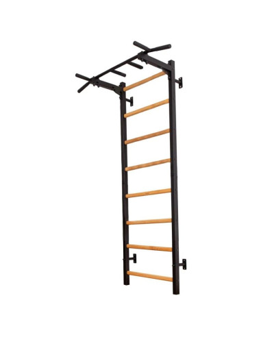 Drabinka gimnastyczna drewniano metalowa z drążkiem benchk 221b