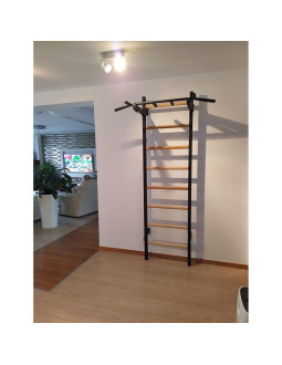 Drabinka gimnastyczna drewniano metalowa z drążkiem benchk 221b 2