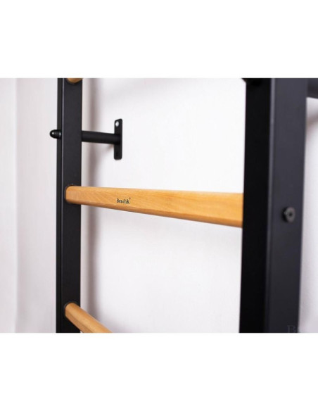 Drabinka gimnastyczna drewniano metalowa z drążkiem benchk 221b