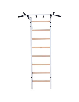 Drabinka gimnastyczna drewniano metalowa z drążkiem benchk 221w 2