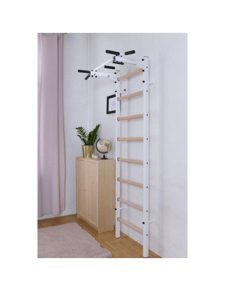 Drabinka gimnastyczna drewniano metalowa z drążkiem benchk 221w