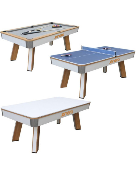 Stół do multigier 3w1 bilard tenis stołowy stół jadalny uniwersalny 213.4x111.8x81.2cm enero