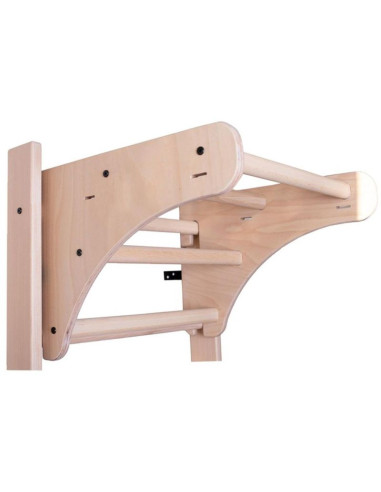 Drabinka gimnastyczna drewniano metalowa na 4 uchwyty z drewnianym drążkiem benchk 211w