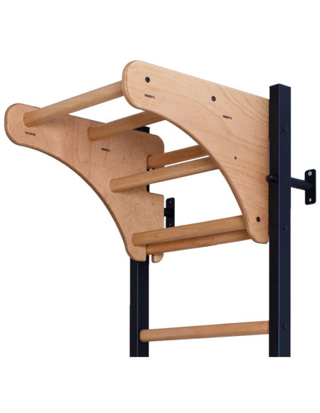Drabinka gimnastyczna drewniano metalowa na 4 uchwyty z drewnianym drążkiem benchk 211b