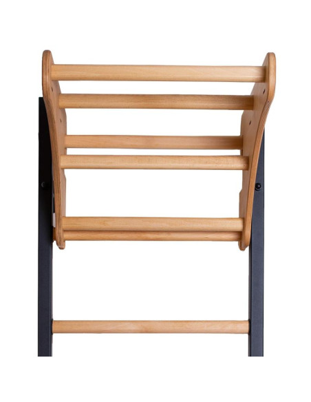 Drabinka gimnastyczna drewniano metalowa na 4 uchwyty z drewnianym drążkiem benchk 211b