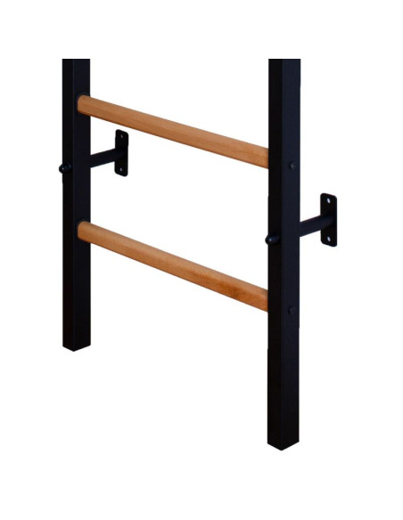 Drabinka gimnastyczna drewniano metalowa na 4 uchwyty z drewnianym drążkiem benchk 211b
