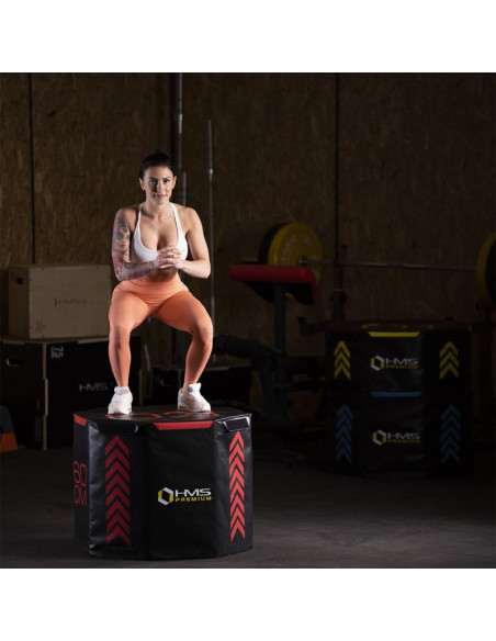Zestaw trzech skrzyń plyometrycznych, oktagonalnych hms premium pyobs01