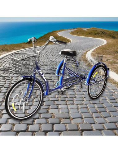 Rower 3-kołowy 24 granatowy shimano -7 biegowy obniżona rama 1060965