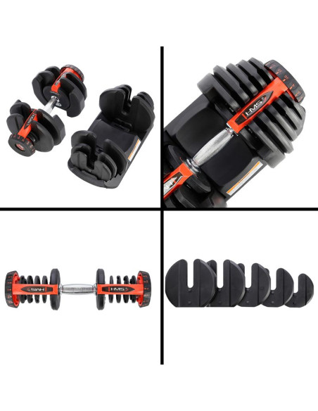 Zestaw sr80 sztangielki regulowane (2 szt.)  + str10 pro stojak hms