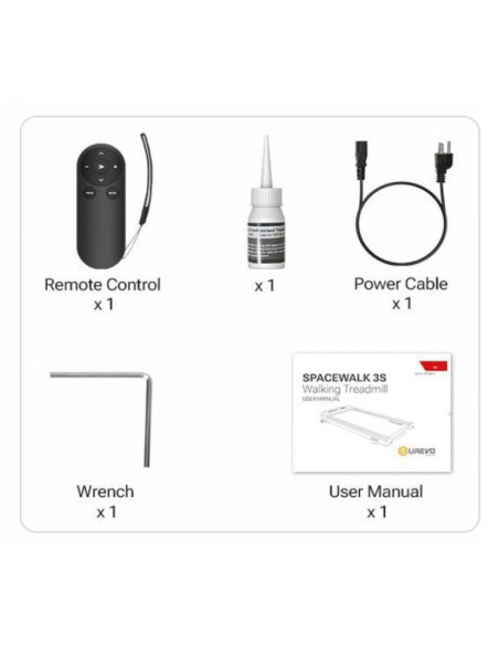 Bieżnia urevo spacewalk 3s + biurko regulowane elektrycznie tuckano czarne