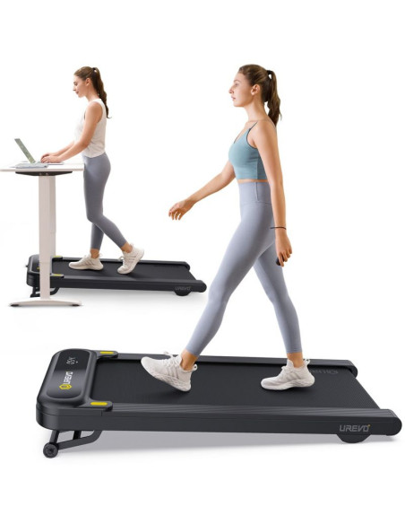 Bieżnia urevo spacewalk 3s + biurko regulowane elektrycznie tuckano czarne