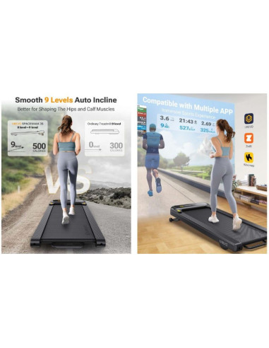 Bieżnia urevo spacewalk 3s + biurko regulowane elektrycznie tuckano czarne