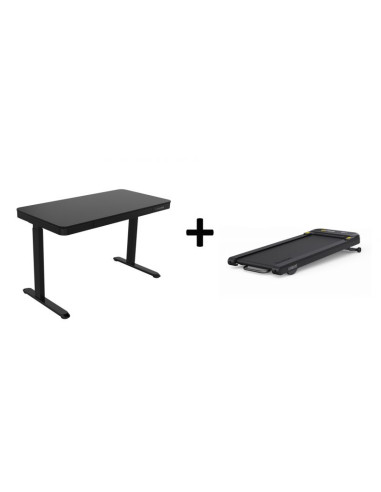 Bieżnia urevo spacewalk 3s + biurko regulowane elektrycznie tuckano czarne