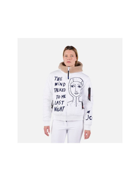 Kurtka rossignol w yety fleecy bomber jkt biały