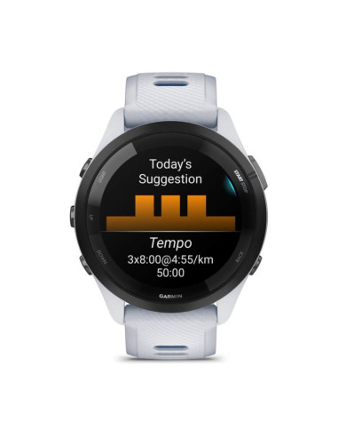 Zegarek garmin forerunner 265 46mm black bezel with whitestone case biało-niebieski