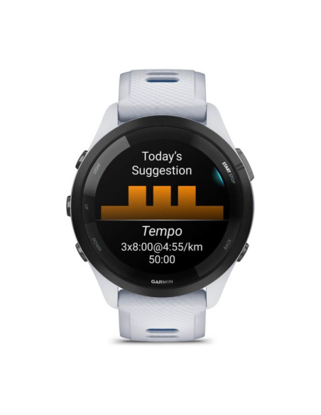 Zegarek garmin forerunner 265 46mm black bezel with whitestone case biało-niebieski