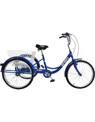 Rower 3-kołowy 24 niebieski shimano 6-biegowy