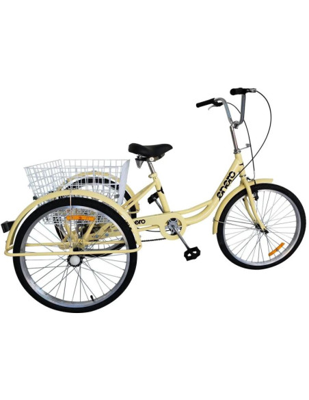 Rower 3-kołowy 24 waniliowy shimano 6-biegowy