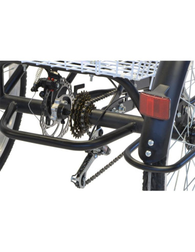 Rower 3-kołowy 24 czarny shimano 6-biegowy