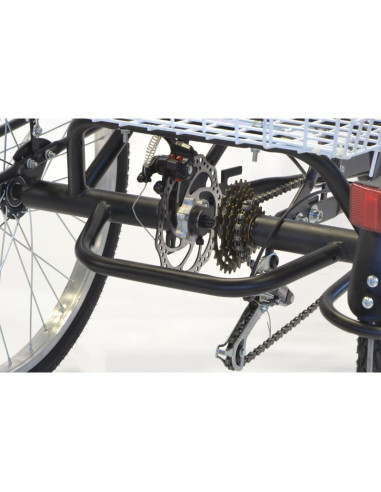 Rower 3-kołowy 24 czarny shimano 6-biegowy