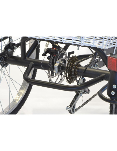 Rower 3-kołowy 24 czarny shimano 6-biegowy