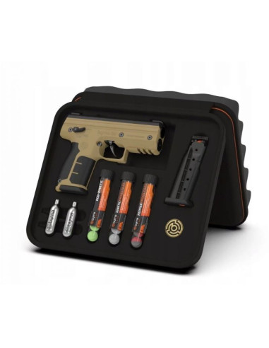 Pistolet na kule gumowe i pieprzowe byrna sd tan k.68 co2 8g zestaw (sk68300-tan)
