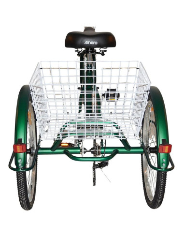 Rower 3-kołowy składany 24 zielony shimano 7-biegowy