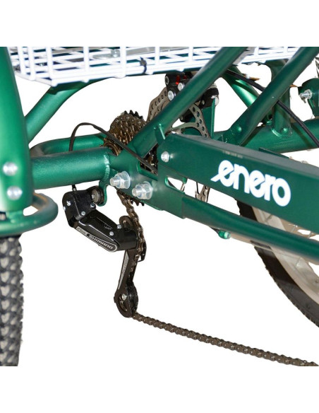 Rower 3-kołowy składany 24 zielony shimano 7-biegowy